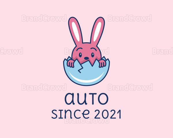 Baby Easter Rabbit Egg Logo
