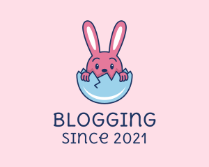Kindergarten - Baby Easter Rabbit Egg logo design