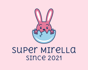 Nursery - Baby Easter Rabbit Egg logo design