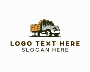 Military Truck - Cargo Dump Truck logo design