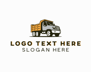 Junk Removal - Cargo Dump Truck logo design