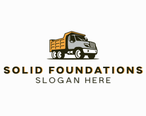 Military Truck - Cargo Dump Truck logo design