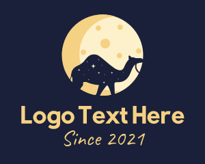 Outerspace - Night Camel Moon logo design