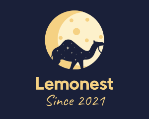 Desert - Night Camel Moon logo design