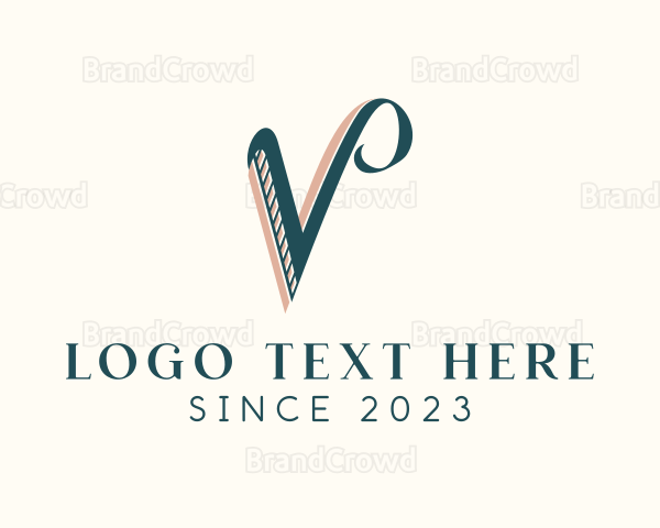 Elegant Boutique Stylist Letter V Logo