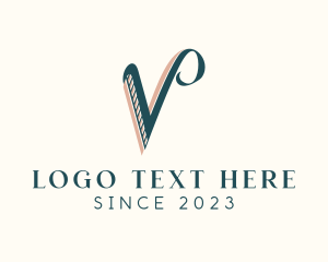 Letter V - Elegant Boutique Stylist Letter V logo design