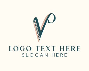 Elegant Boutique Stylist Letter V Logo