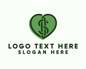 Currency - Heart Dollar Currency logo design