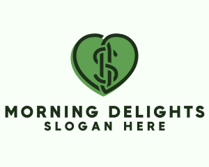 Money - Heart Dollar Currency logo design