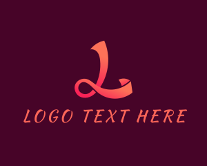 Modiste - Ribbon Letter L logo design