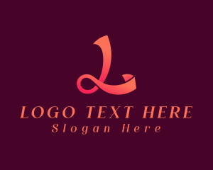 Wedding Planner - Fashion Ribbon Letter L logo design