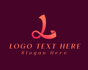 Fashion Ribbon Letter L Logo