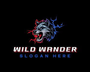 Wild Thunder Wolf logo design