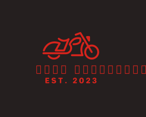 Racing - Motorbike Monoline Rider logo design