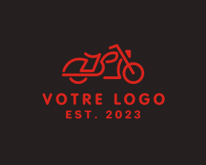 Rider - Motorbike Monoline Rider logo design