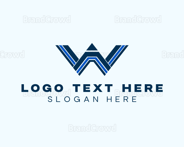 Pencil Business Letter W Logo