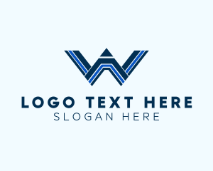 Businessman - Linear Pencil letter W Business logo design