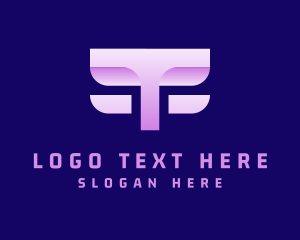 Encoding - Digital Business Letter T logo design