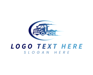 Freight - Transport Fast Cargo Truck logo design