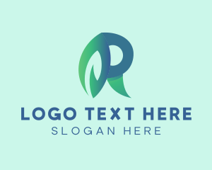 Eco - Leaf Letter R logo design