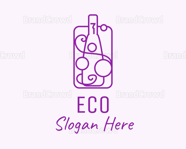 Minimalist Liquor Bottle Logo