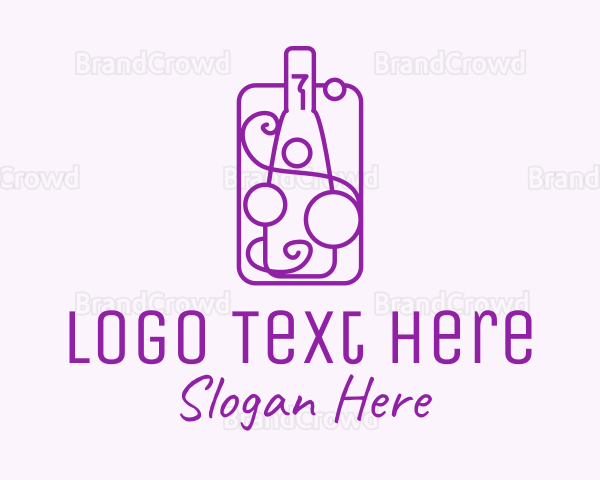 Minimalist Liquor Bottle Logo