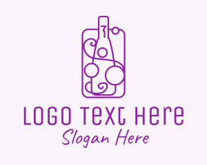 Bartending - Minimalist Liquor Bottle logo design