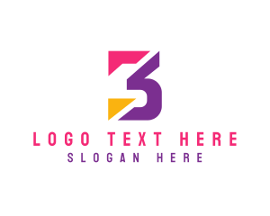Abstract - Company Brand Number 3 logo design