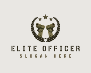 Officer - Pistol Gun Shooting logo design