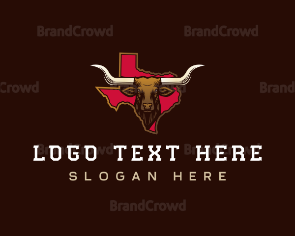 Longhorn Bull Texas Logo