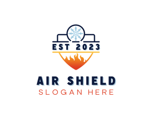 Fire Ice Air Conditioning logo design