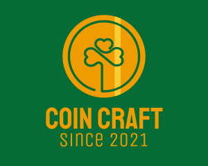 Clover Gold Coin  logo design