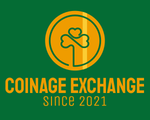 Coinage - Clover Gold Coin logo design