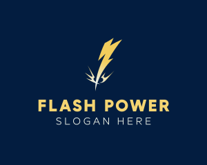 Lightning Bolt Electricity logo design