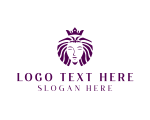 Woman - Crown Queen Lady logo design