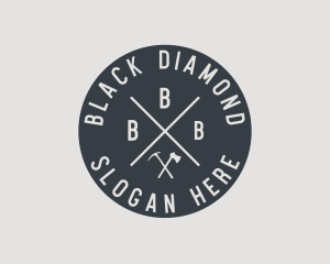 Hipster Pickaxe Outdoor logo design