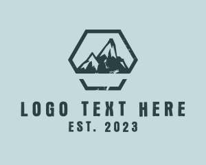 Hexagon - Rustic Outdoor Mountain logo design