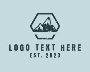 Trekking - Rustic Outdoor Mountain logo design