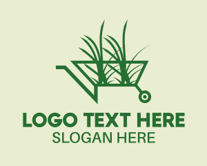 Lawn - Wheelbarrow Garden Tool logo design
