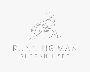Monoline - Sexy Woman Model logo design