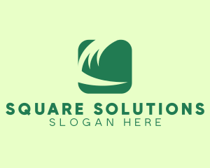 Abstract Lawn Grass logo design