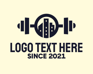 Powerlifting - Urban City Fitness Gym logo design