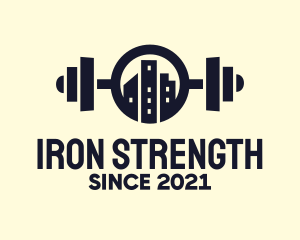 Powerlifting - Urban City Fitness Gym logo design