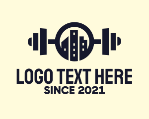 High Rise - Urban City Fitness Gym logo design