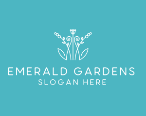 Minimalist Wildflower Plant logo design