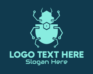 Game Developer - Electric Tech Beetle logo design