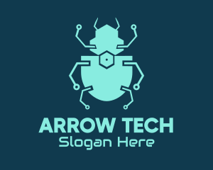 Electric Tech Beetle  logo design