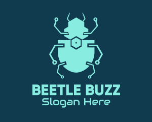 Electric Tech Beetle  logo design