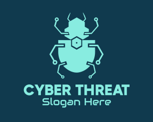 Malware - Electric Tech Beetle logo design