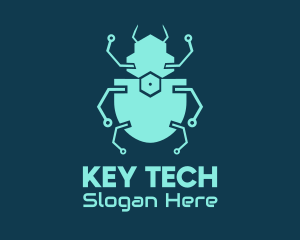 Electric Tech Beetle  logo design